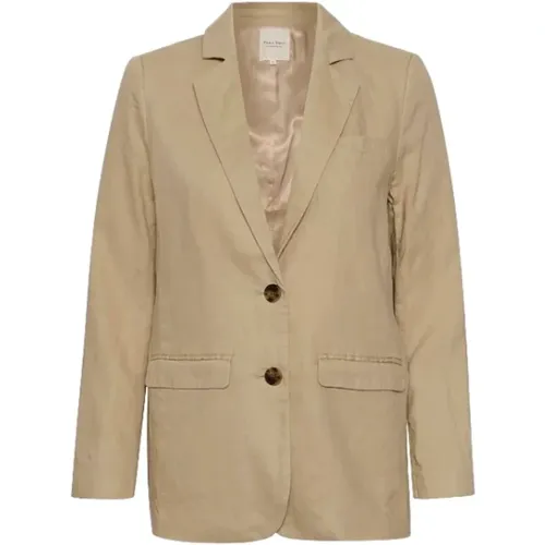 Delicate Linen Blazer with Relaxed Fit , female, Sizes: 2XL, L, S, XL, 3XL, M, 2XS - Part Two - Modalova
