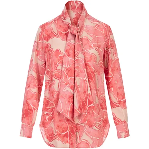 Floral Print Silk Shirt , female, Sizes: M, XS, S - Kiton - Modalova