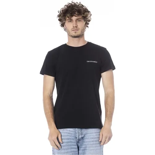 Schwarzes Beachwear T-Shirt mit Logo-Druck , Herren, Größe: M - Trussardi - Modalova