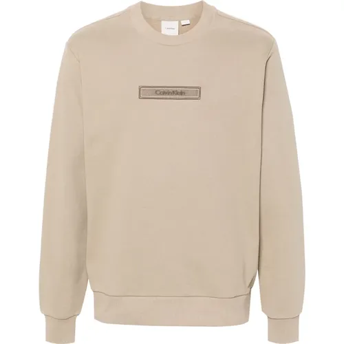 Bestickter Logo-Sweatshirt , Herren, Größe: S - Calvin Klein - Modalova