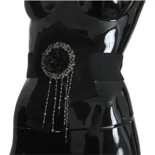 DG Crystal Brooch Wide Wai Satoria Belt , female, Sizes: M, 2XS, S - Dolce & Gabbana - Modalova