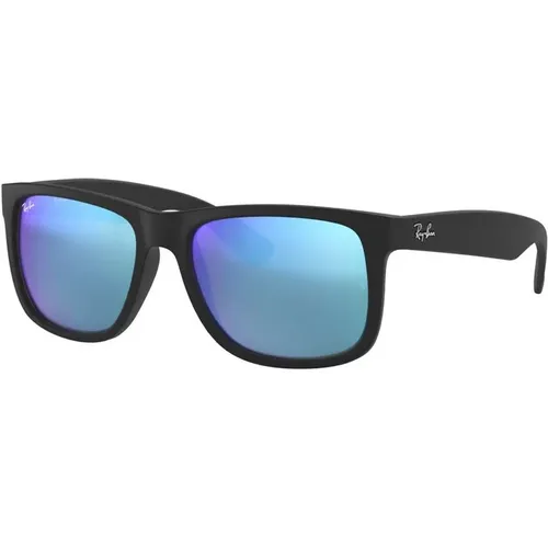 Justin Sunglasses Blue Mirrored , male, Sizes: 55 MM - Ray-Ban - Modalova