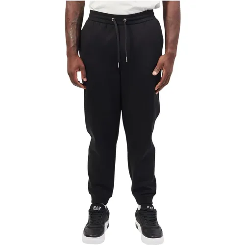 Schwarze Sweatpants mit Kordelzug in der Taille , Herren, Größe: 2XL - Armani Exchange - Modalova