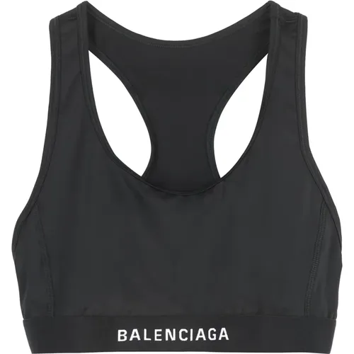 Crop Top mit Logo Balenciaga - Balenciaga - Modalova