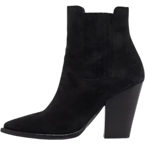 Pre-owned Suede boots , female, Sizes: 8 1/2 UK - Yves Saint Laurent Vintage - Modalova