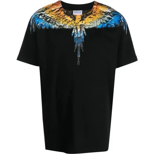 Lunar Wings Regular T-shirt , male, Sizes: 2XL, L - Marcelo Burlon - Modalova
