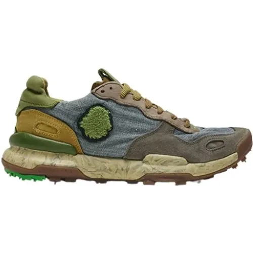 Jungle Leaf Sneakers Multi-Grey , male, Sizes: 11 UK - Satorisan - Modalova