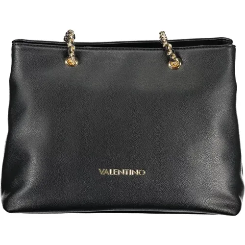 Schwarze Schultertasche mit Kette und Reißverschluss - Valentino by Mario Valentino - Modalova