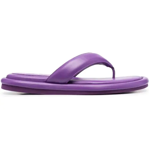 GIA 5 NEW Leather flip-flops , female, Sizes: 3 UK, 7 UK, 5 UK, 6 UK, 8 UK, 5 1/2 UK - Gia Borghini - Modalova