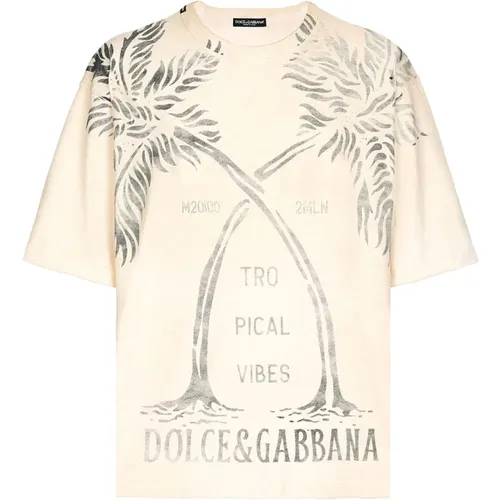 Stilvolles T-Shirt mit Einzigartigem Design - Dolce & Gabbana - Modalova