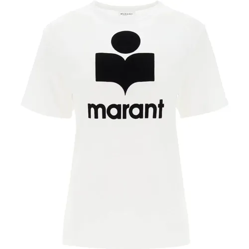 Zewel T-Shirt mit beflocktem Logo - Isabel Marant Étoile - Modalova