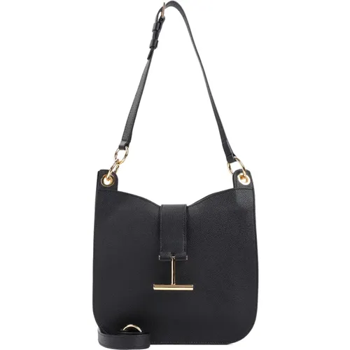 Schwarze Schultertasche Luxus Leder - Tom Ford - Modalova