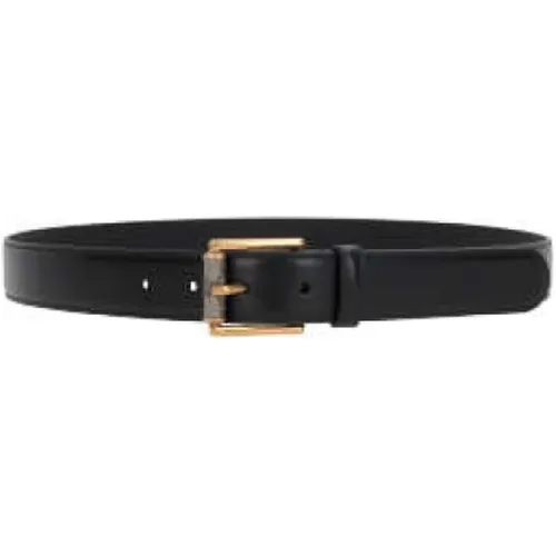Leather Belt with GG Supreme Detail , male, Sizes: 90 CM - Gucci - Modalova