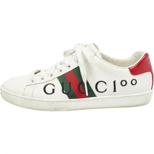 Pre-owned Leather sneakers , female, Sizes: 4 UK - Gucci Vintage - Modalova