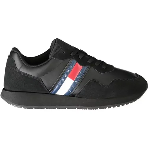 Polyester Low-Top Sneaker Men , male, Sizes: 9 UK, 6 UK, 10 UK, 7 UK - Tommy Hilfiger - Modalova