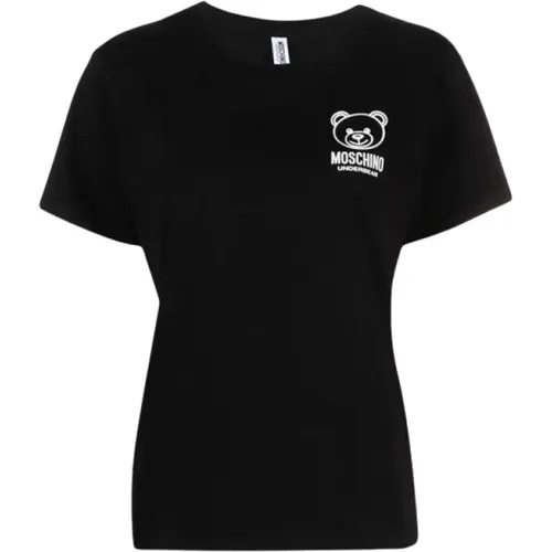 Teddy Bear Logo T-shirt , female, Sizes: L, XL, S - Moschino - Modalova