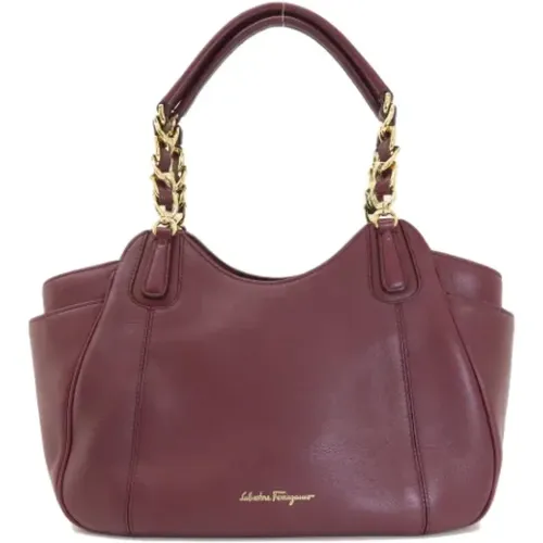 Pre-owned Leather totes , female, Sizes: ONE SIZE - Salvatore Ferragamo Pre-owned - Modalova