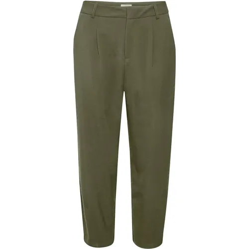 Cropped Suiting Pants Grape Leaf , female, Sizes: 2XS - Kaffe - Modalova