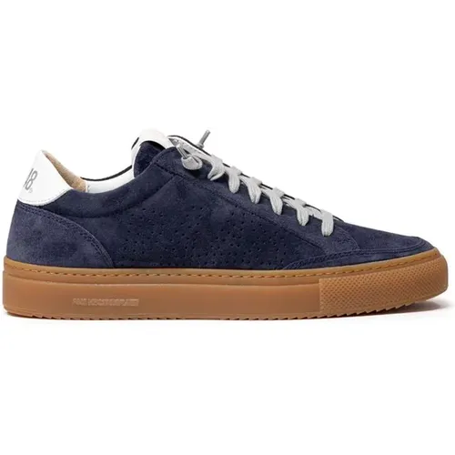 Blaue Ledersneaker P448 - P448 - Modalova