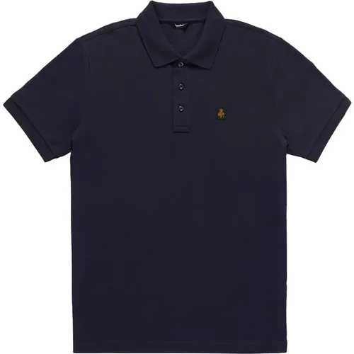 Dunkelblaues Polo-Shirt mit Logo - RefrigiWear - Modalova