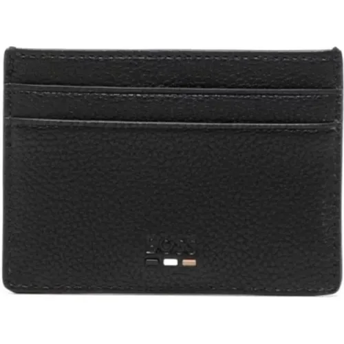 Pebbled Texture Card Holder , male, Sizes: ONE SIZE - Hugo Boss - Modalova