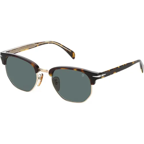 DB 1002/S Sunglasses Dark Havana/Green , male, Sizes: 51 MM - Eyewear by David Beckham - Modalova