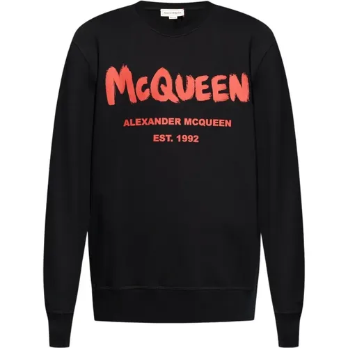 Logo Print Sweater , male, Sizes: L, S - alexander mcqueen - Modalova