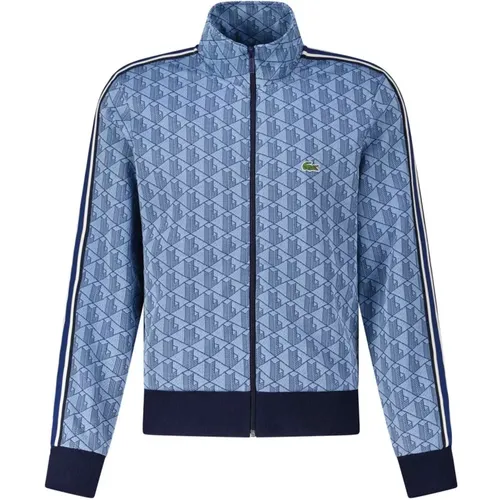 Jacquard Monogramm Sweatjacke , Herren, Größe: L - Lacoste - Modalova