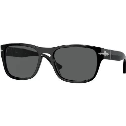 Schwarze Dunkelgraue Sonnenbrille Modell Po3341S , Herren, Größe: 58 MM - Persol - Modalova