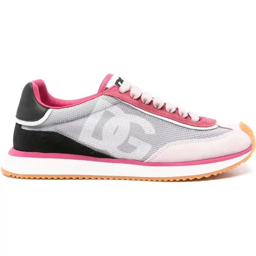 Dragon Low Sneaker in Grau Rosa , Damen, Größe: 36 1/2 EU - Dolce & Gabbana - Modalova