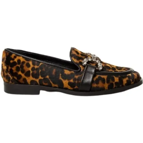 Leopard Print Loafers - Women`s Low Shoes , female, Sizes: 3 UK, 4 UK, 8 UK - Roberto Festa - Modalova