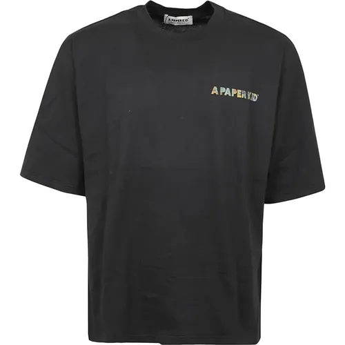 Schwarzes Unisex T-Shirt - A Paper Kid - Modalova