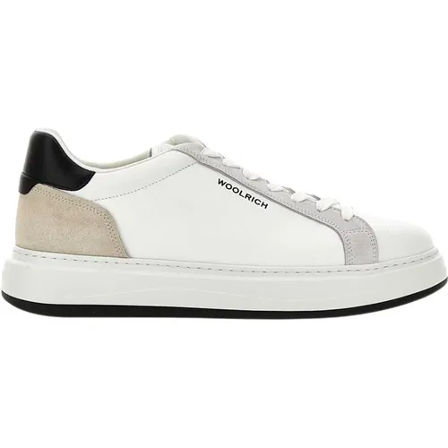 White Sneakers , male, Sizes: 6 UK, 10 UK, 7 UK, 9 UK, 11 UK - Woolrich - Modalova