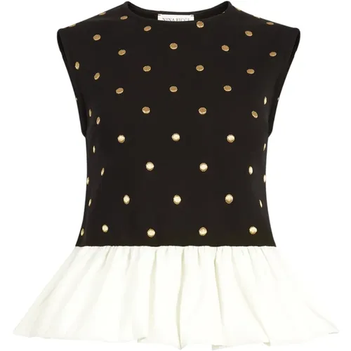 Polka Dot Peplum Top , female, Sizes: 2XL, XS, S, L, M, XL - Nina Ricci - Modalova