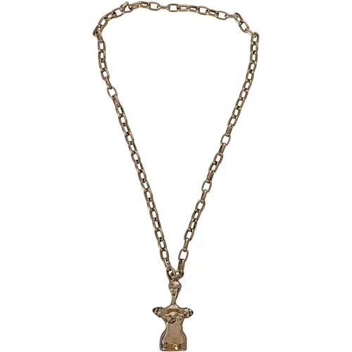 Gold Pendant Necklace , female, Sizes: ONE SIZE - Max Mara Weekend - Modalova