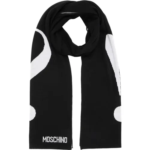 Abstrakter Wollschal mit Logo - Moschino - Modalova