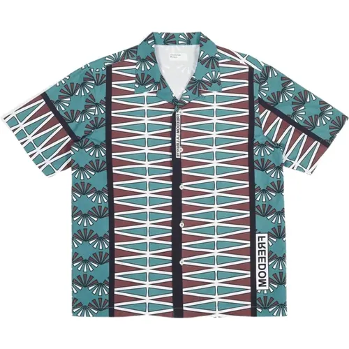 Freedom print cotton Road Trip shirt , male, Sizes: S, M - Universal Works - Modalova