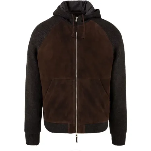 Dorian Knit Lederjacke , Herren, Größe: M - The Jack Leathers - Modalova