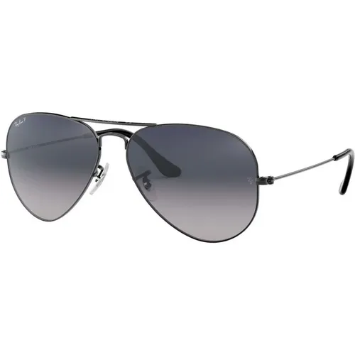 Aviator Polarized Sunglasses Gunmetal Blue/Grey , unisex, Sizes: 58 MM - Ray-Ban - Modalova