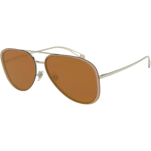 Goldene Metallsonnenbrille Ar6084-30136H - Giorgio Armani - Modalova