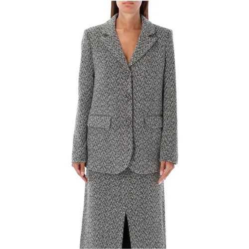 Herringbone Blazer , female, Sizes: 2XS, S, XS - Self Portrait - Modalova