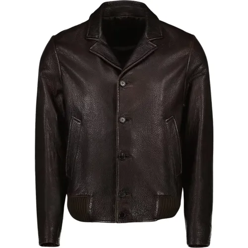 Leder Bomberjacke Prada - Prada - Modalova