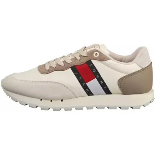 Leather Runner Sneakers , male, Sizes: 11 UK - Tommy Hilfiger - Modalova