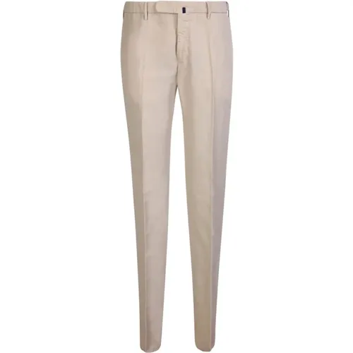 White Cotton/Linen Tailored Pants , male, Sizes: S - Incotex - Modalova