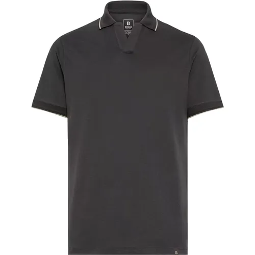 Hochleistungs-Piqué-Poloshirt , Herren, Größe: S - Boggi Milano - Modalova