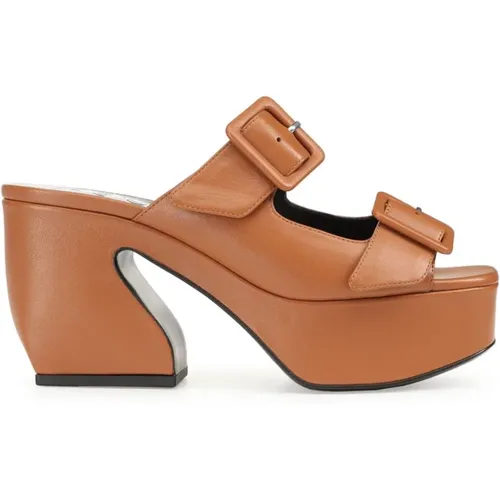 Nappa Platform Sandals , female, Sizes: 4 1/2 UK, 5 1/2 UK - Sergio Rossi - Modalova