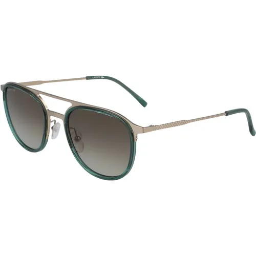 Stilvolle Sonnenbrille Braun Verlauf,Mode Sonnenbrille Braune Verlaufslinse,Stilvolle Sonnenbrille in Grau/Transparent,Gunmetal Blue Sonnenbrille - Lacoste - Modalova