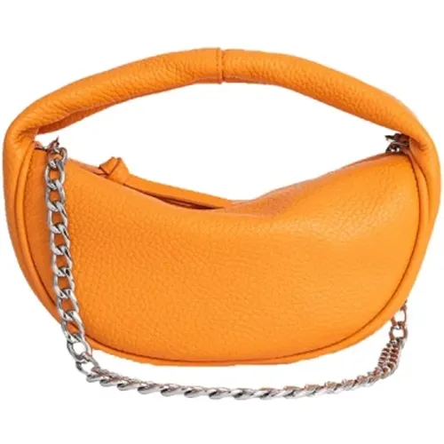 Vibrant Rounded Leather Handbag , female, Sizes: ONE SIZE - By FAR - Modalova