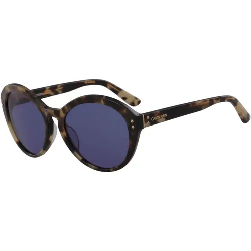 Blue Havana Sunglasses Ck18506S-244 , female, Sizes: 57 MM - Calvin Klein - Modalova