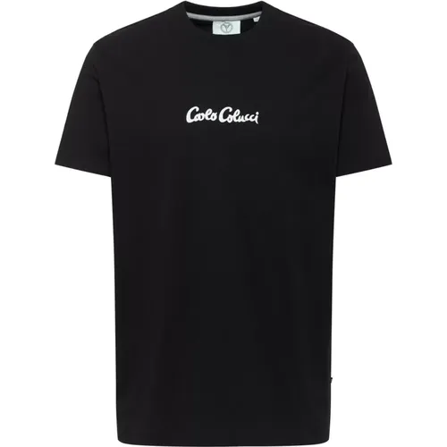 Friday T-Shirt mit Logo Strickmuster , Herren, Größe: 3XL - carlo colucci - Modalova